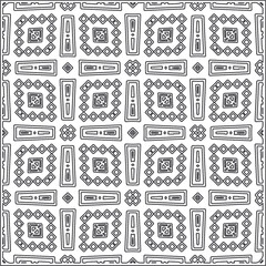 Vector pattern with symmetrical elements . Repeating geometric tiles from striped elements.Monochrome texture.Black and 
white pattern for wallpapers and backgrounds.