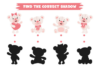Obraz premium Find The Correct Shadow Activity