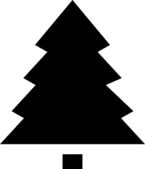 Fototapeta premium Christmas Tree, Set of Christmas trees, modern flat Icon Isolated on white background