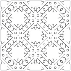 Vector pattern with symmetrical elements . Repeating geometric tiles from striped elements.Monochrome texture.Black and 
white pattern for wallpapers and backgrounds.