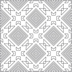 Vector pattern with symmetrical elements . Repeating geometric tiles from striped elements.Monochrome texture.Black and 
white pattern for wallpapers and backgrounds.