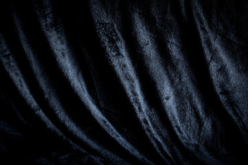 Fototapeta na wymiar fabric original abstract velor soft background in black and gray in close-up