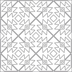 Vector pattern with symmetrical elements . Repeating geometric tiles from striped elements.Monochrome texture.Black and 
white pattern for wallpapers and backgrounds.