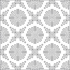 Vector pattern with symmetrical elements . Repeating geometric tiles from striped elements.Monochrome texture.Black and 
white pattern for wallpapers and backgrounds.