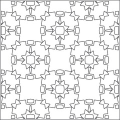 Vector pattern with symmetrical elements . Repeating geometric tiles from striped elements.Monochrome texture.Black and 
white pattern for wallpapers and backgrounds.