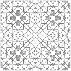 Vector pattern with symmetrical elements . Repeating geometric tiles from striped elements.Monochrome texture.Black and 
white pattern for wallpapers and backgrounds.