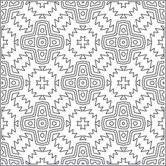 Vector pattern with symmetrical elements . Repeating geometric tiles from striped elements.Monochrome texture.Black and 
white pattern for wallpapers and backgrounds.