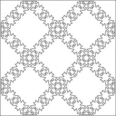 Vector pattern with symmetrical elements . Repeating geometric tiles from striped elements.Monochrome texture.Black and 
white pattern for wallpapers and backgrounds.
