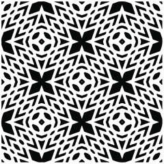 Decorative abstract pattern. Black and white seamless geometric pattern.Pattern for fashion, fabric, apparel dress, textile, background, wallpaper, digital printing.