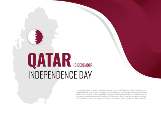 Qatar independence day background banner poster for celebration on November 18 th.