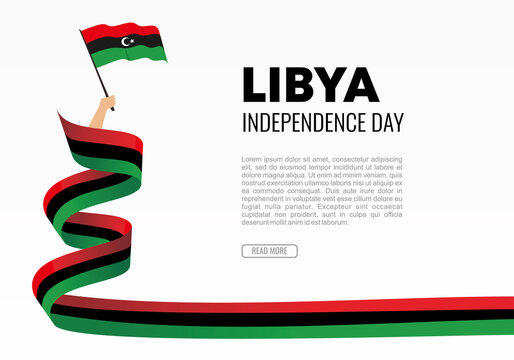 Libya independence day background banner poster for celebration on December 24 th.