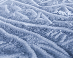 Closeup on abstract pattern och cold surface