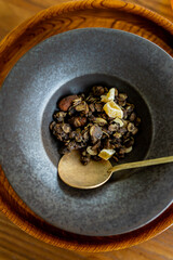 plate with granola
