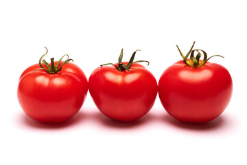 Beautiful fresh red tomato vegetable isolated on white background