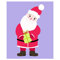 Cute Cartoon Vector Santa Claus
