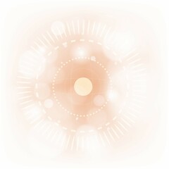 Orange Bokeh background, around the dot circles, on dreamy cyberspace atmosphere