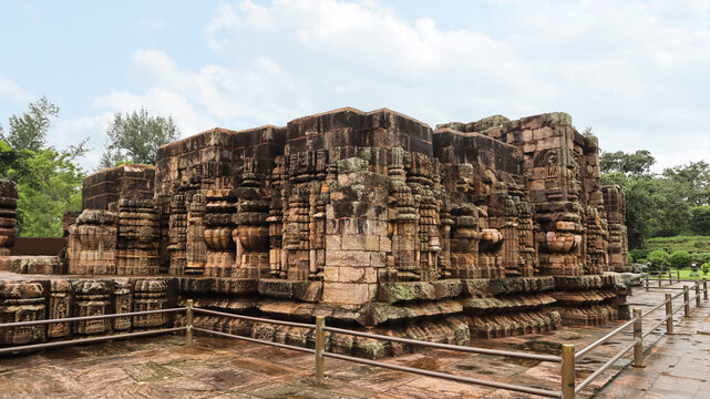 Mayadevi temple ruins located to the southwest portion of the Sun Temple complex, Konark, Odisha, India.