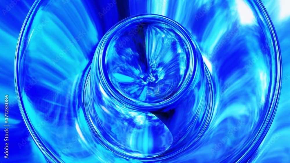 Poster 3d render. liquid pattern like waves. 3d stylish abstract blue bg of wavy surface like brilliant liq
