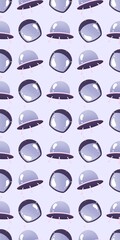 space pattern with flying saucer and spacesuit   © naya.mile