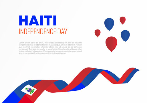 Haiti independence day background banner poster for celebration on January 1 st.