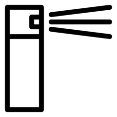 spray icon with black outline style