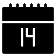 calendar icon with black outline style