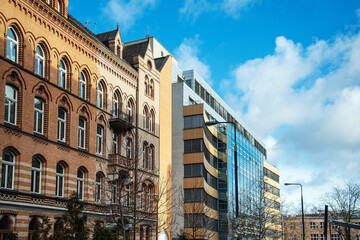 Fototapeta premium Street view of Warsaw, Poland