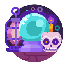Fortune Telling and Prediction Occult Flat Icon