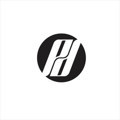 initial p d logo vector template emblem