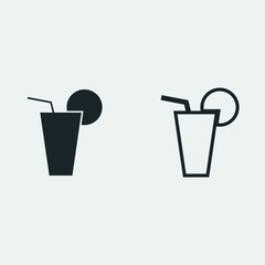 Cocktail vector icon