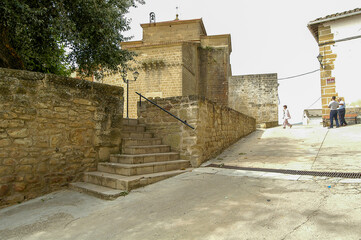 Obraz premium Vista de la localidad Cripan en la Rioja Alavesa, Alava, País Vasco