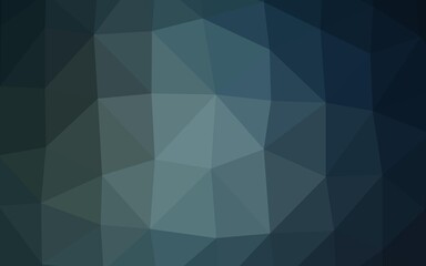 Obraz premium Dark BLUE vector polygon abstract background.