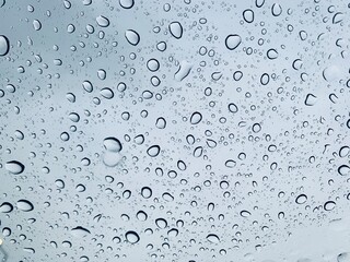 water drops on glass