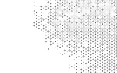 Light Silver, Gray vector cover with small and big stars.