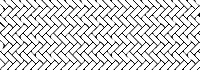 Geometric texture, repeating linear abstract pattern Diagonally laid bricks Scandinavian style brick background Herringbone pattern. Stylized vector white brick wall background. For backdrop, pack, pr