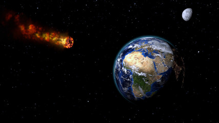 Armagedón meteorito tierra y luna