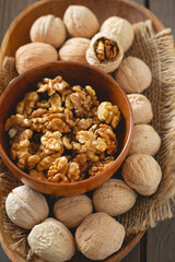 walnuts on wooden surface