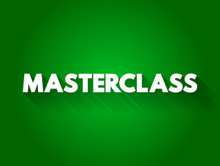 Masterclass text quote, concept background