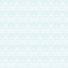 Blue and white triangle seamless ethnic pattern background. Vector illustration.