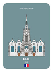 Saint-Maurice church in Lille, France