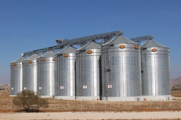 grain silos in the field © burcin