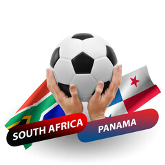 Soccer football competition match, national teams south africa vs panama