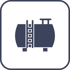 Tank Glyph Round Corner Vector Icon Design