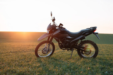 
motorcycle in the field