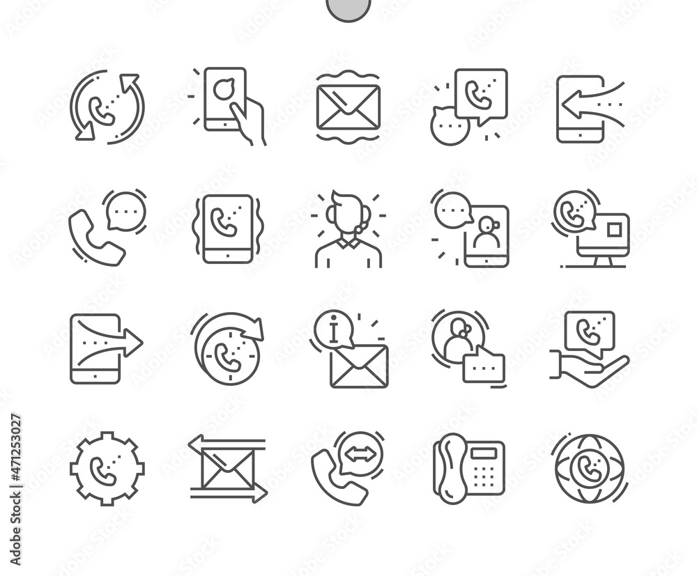Poster processing. notification, call and message. call center operator. communication. support call. pixel