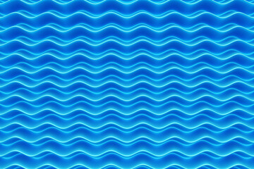 3d illustration of a classic blue abstract gradient background with lines. PRint from the waves. Modern graphic texture. Geometric pattern.