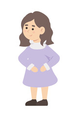girl in purple dress