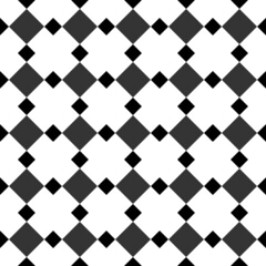 Seamless pattern vector grid line with diamond shape. simple graphic black and white