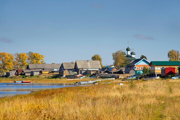 View of Vershinino village. Kenozersky National Park.  Plesetsky district. Arkhangelsk oblast. Russia