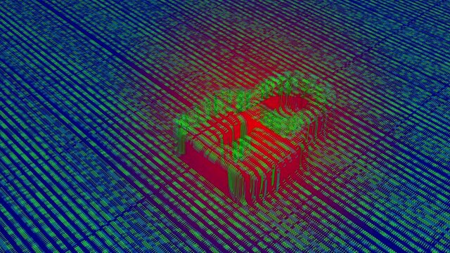 Lock icon in the Screen. Looping footage has 4K video